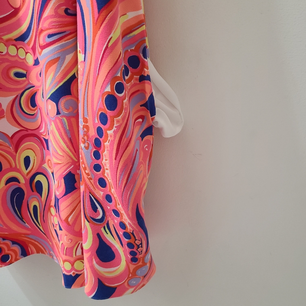 Lilly Pulitzer Mimi Embellished Trapese Dress in Multi Reef Retreat Print Sz S - Picture 8 of 14